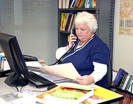 Woman at desk